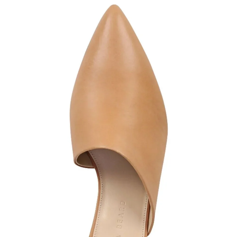 NWT Veronica Beard Ricky Nude Leather Mule with Translucent Lucite Wedge Heel - Picture 4 of 12